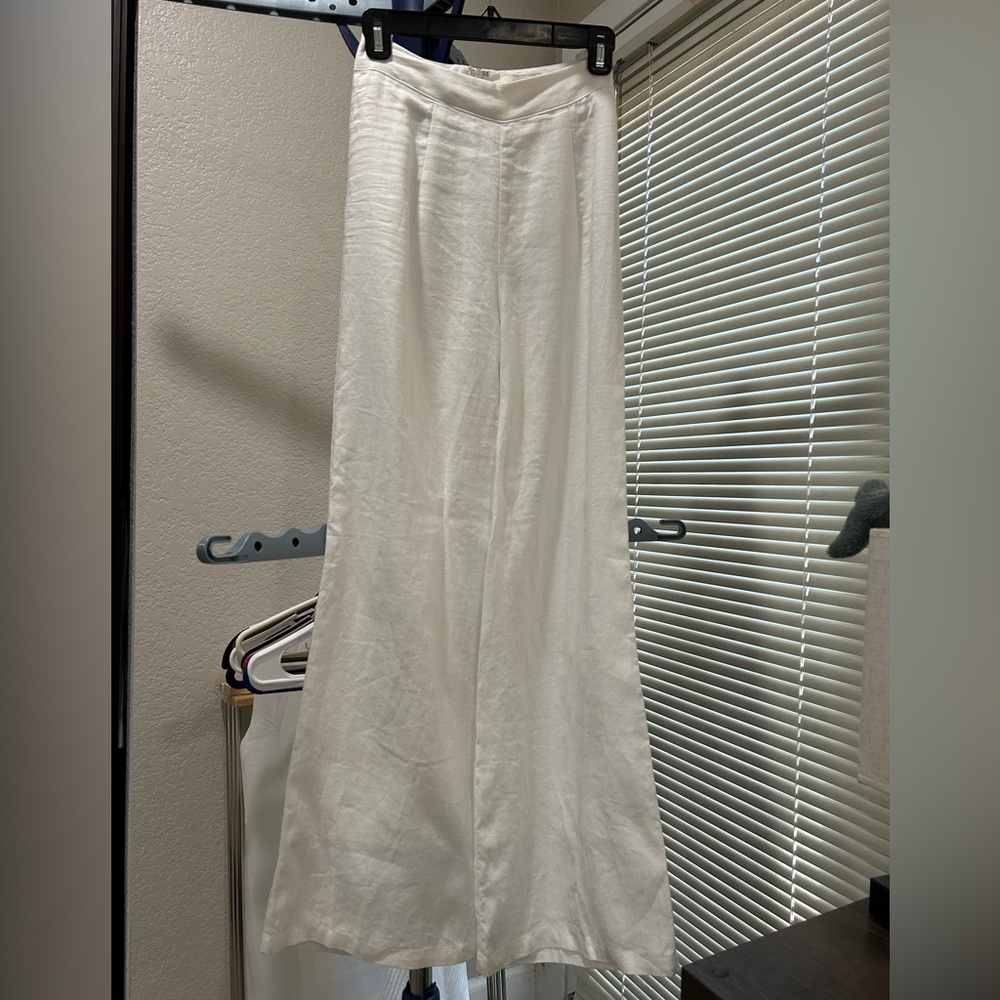 Dissh Flick White Linen Pant Size 2